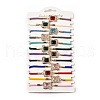 12Pcs 12 Colors Polyester Bracelets BJEW-P340-02G-1