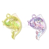 Electroplate Transparent UV Plating Acrylic Pendants OACR-I014-24-2