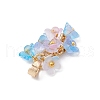 8Pcs Flower Acrylic Charms PALLOY-JF03591-5