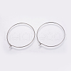 316 Surgical Stainless Steel Hoop Earrings Findings X-STAS-K146-039-35mm-1