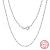 925 Sterling Silver 8 Link Chain Necklaces for Women NJEW-A048-02B-P-2