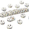 Brass Rhinestone Spacer Beads RB-A014-L8mm-28S-1