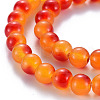 Spray Painted Glass Beads Strands GGLA-S058-001E-02-3