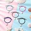 Dyed Synthetic Turquoise Charm Bracelets BJEW-JB11827-1