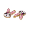 Rack Plating Alloy Enamel Pendants ENAM-K050-04D-2