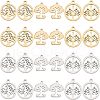 Unicraftale 24Pcs 6 Style 304 Stainless Steel Pendants STAS-UN0025-53-1