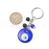 3Pcs Handmade Lampwork Evil Eye Keychains KEYC-JKC01252-03-3
