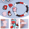 CHGCRAFT 12Pcs 12 Styles Silicone Beads SIL-CA0002-85-5