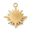 Real 18K Gold Plated 304 Stainless Steel Pendants STAS-A084-23G-03-2