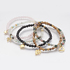 Natural Gemstone Beaded Stretch Bracelets BJEW-JB03543-1