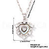 Brass Clear Cubic Zirconia Heart-shaped Pendant Necklaces PR0180-7-1