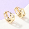 Hollow Flower Brass Hoop Earrings EJEW-Z102-18G-1