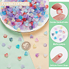   10Colors Two Tone Acrylic Bead Caps MACR-PH0001-71-4