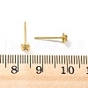 Star Brass Micro Pave Clear Cubic Zirconin Stud Earrings EJEW-D318-08G-6