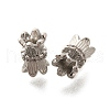 Rack Plating Brass Micro Pave Clear Cubic Zirconia Beads KK-H508-17P-1
