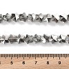 Electroplate Transparent Glass Beads Strands EGLA-U004-03A-PL02-4