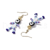 Human with Evil Eye Baking Paint Glass Seed Beads Resin Dangle Earrings EJEW-MZ00431-05-4