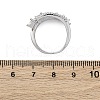 Brass Micro Pave Clear Cubic Zirconia Finger Rings RJEW-S398-01P-5