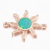 Synthetic Opal Links connectors KK-K228-06-RG-2
