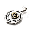 304 Stainless Steel Pendants STAS-R163-03ASG-2