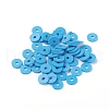 Flat Round Handmade Polymer Clay Beads CLAY-R067-8.0mm-33-4