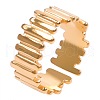 Elegant Striped Stainless Steel Wide Band Rings FM3667-2-1