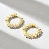 Brass Micro Pave Clear Cubic Zirconia Hoop Earrings EJEW-D311-136G-4