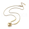 304 Stainless Steel Heart Pendant Necklaces NJEW-V001-12G-2