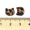 Transparent Leopard Print Resin Cabochons CRES-Z014-01-3