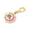 304 Stainless Steel Enamel Pendant Decoration STAS-S168-01G-08-2
