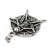 Retro 304 Stainless Steel Big Pendants STAS-I205-38AS-06-2