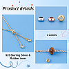   6Pcs 3 Colors 925 Sterling Silver Beads STER-PH0002-03-4