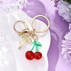 4Pcs 4 Styles Fruit Acrylic/Resin Pendant Keychain KEYC-JKC01196-3