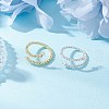 2Pcs 2 Colors Electroplate Non-magnetic Synthetic Hematite Bead Cuff Rings RJEW-JR00904-01-1