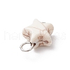 Crackle Opaque Acrylic Pendants PALLOY-JF03924-01-5