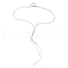 Brass Flat Snake Chains Lariat Necklaces NJEW-P289-10P-2
