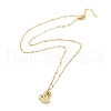 Initial Letter Brass Pendant Necklaces NJEW-A015-21G-S-2