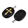 Natural Obsidian Pendants G-S392-01I-2