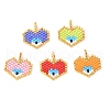 Handmade Loom Pattern MIYUKI Glass Seed Beads PALLOY-MZ00606-1