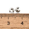 304 Stainless Steel Crimp Beads Covers X-STAS-P239-34P-03-3