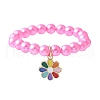 ABS Plastic Imitation Pearl Beads Stretch Bracelets BJEW-JB11585-03-2