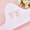 Natural Pearl with White Shell Dolphin Dangle Stud Earring JE1004A-5