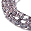 Electroplate Glass Beads Strands EGLA-D030-19N-3