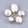 Electroplate Shell Pearl Pendants SSHEL-S263-14-1