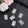 Unicraftale 201 Stainless Steel Rectangle Stamping Blank Tag Pendants STAS-UN0002-77P-7