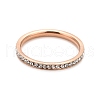 304 Stainless Steel Rhinestone Rings Set STAS-D178-02B-3