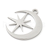 Non-Tarnish 304 Stainless Steel Pendants STAS-B056-26P-04-2
