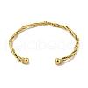 304 Stainless Steel Twisted Open Cuff Bangles for Women BJEW-E100-07G-3