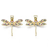 Brass Micro Pave Cubic Zirconia Pendants ZIRC-N039-186B-NF-1