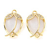 Brass Micro Pave Clear Cubic Zirconia Pendants ZIRC-F133-05G-2
